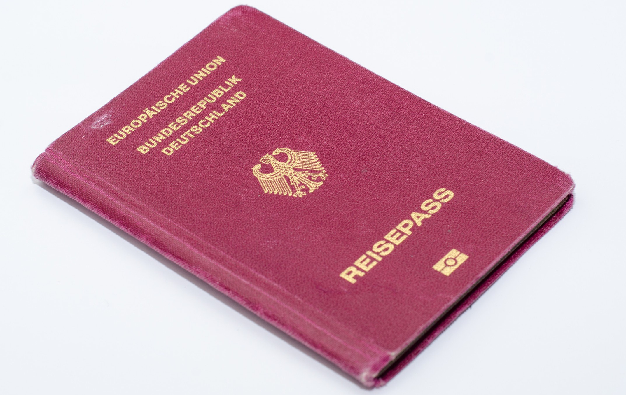 German passport on white background