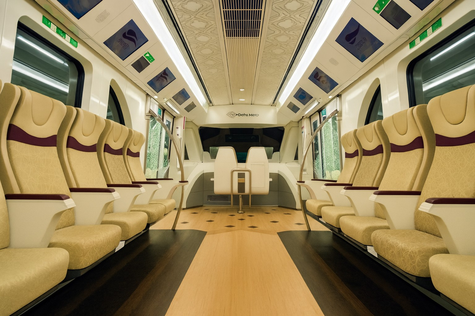 Inside view of Doha Metro